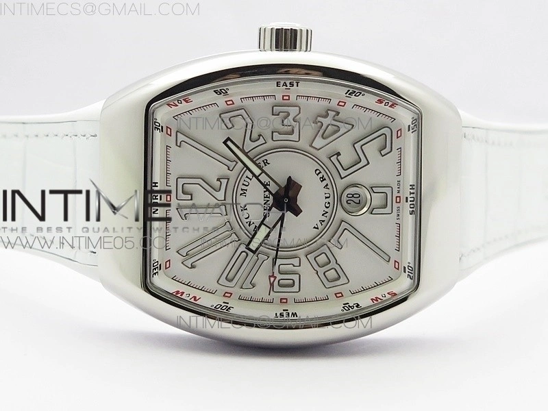 Vanguard V45 SS ZF Best Edition White Textured Dial on White Rubber Strap MIYOTA 9015