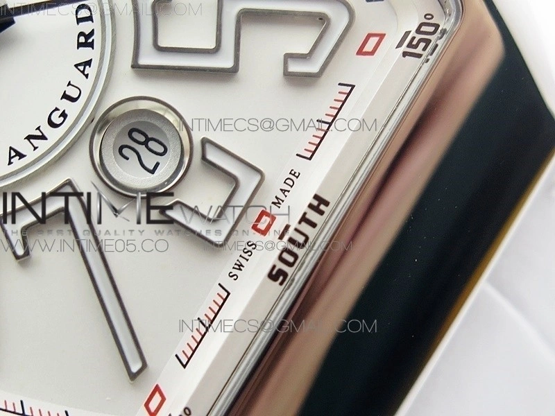 Vanguard V45 SS ZF Best Edition White Textured Dial on White Rubber Strap MIYOTA 9015