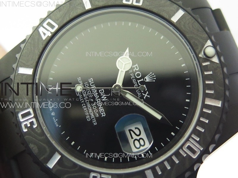 Submariner DIW DLC Sandblasted VSF 1:1 Best Edition Black Dial on DLC Bracelet VS3135