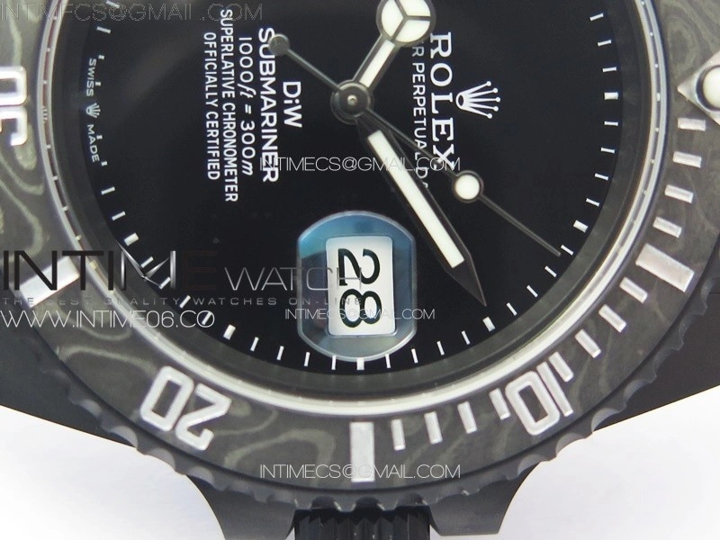 Submariner DIW DLC Sandblasted VSF 1:1 Best Edition Black Dial on DLC Bracelet VS3135