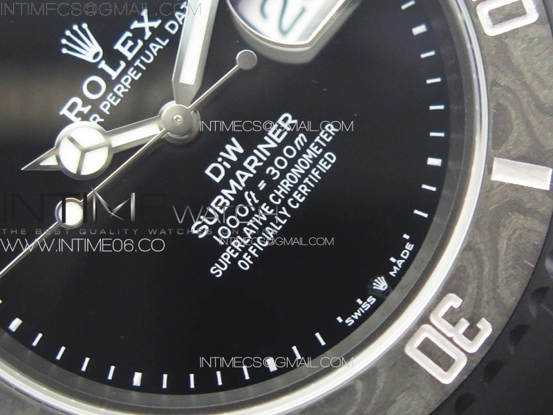 Submariner DIW DLC Sandblasted VSF 1:1 Best Edition Black Dial on DLC Bracelet VS3135
