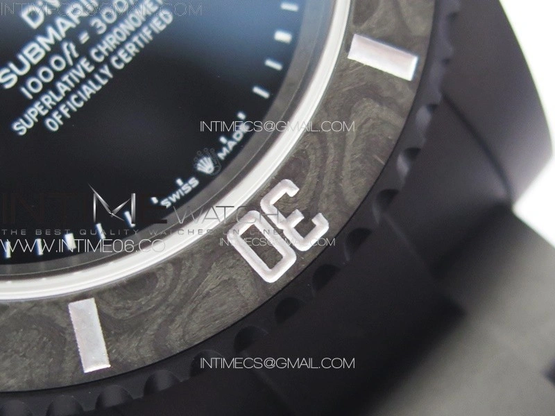 Submariner DIW DLC Sandblasted VSF 1:1 Best Edition Black Dial on DLC Bracelet VS3135