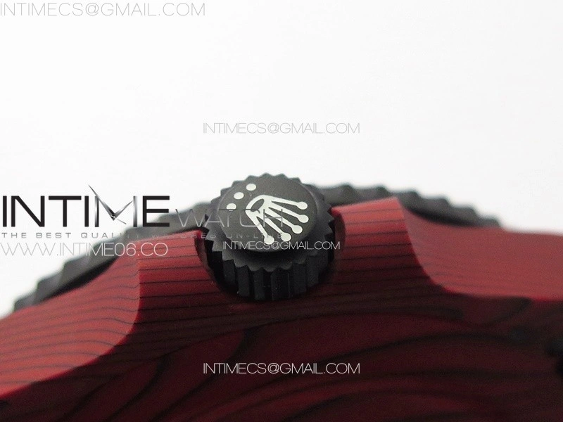 Submariner DIW Red Carbon VSF 1:1 Best Edition Black Dial on Black Nylon Strap VS3135