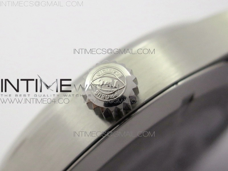 Mark XVIII IW327001 SS M+F 1:1 Best Edition Black Dial on Black Leather Strap A2892