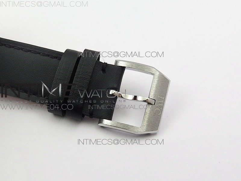 Mark XVIII IW327001 SS M+F 1:1 Best Edition Black Dial on Black Leather Strap A2892
