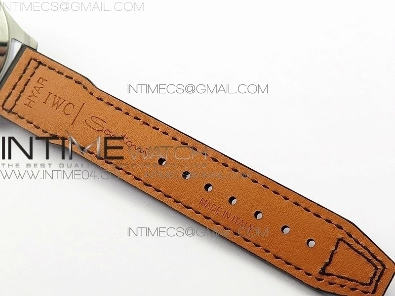 Mark XVIII IW327001 SS M+F 1:1 Best Edition Black Dial on Black Leather Strap A2892