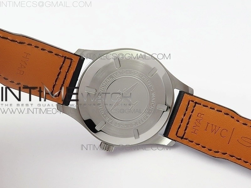Mark XVIII IW327001 SS M+F 1:1 Best Edition Black Dial on Black Leather Strap A2892