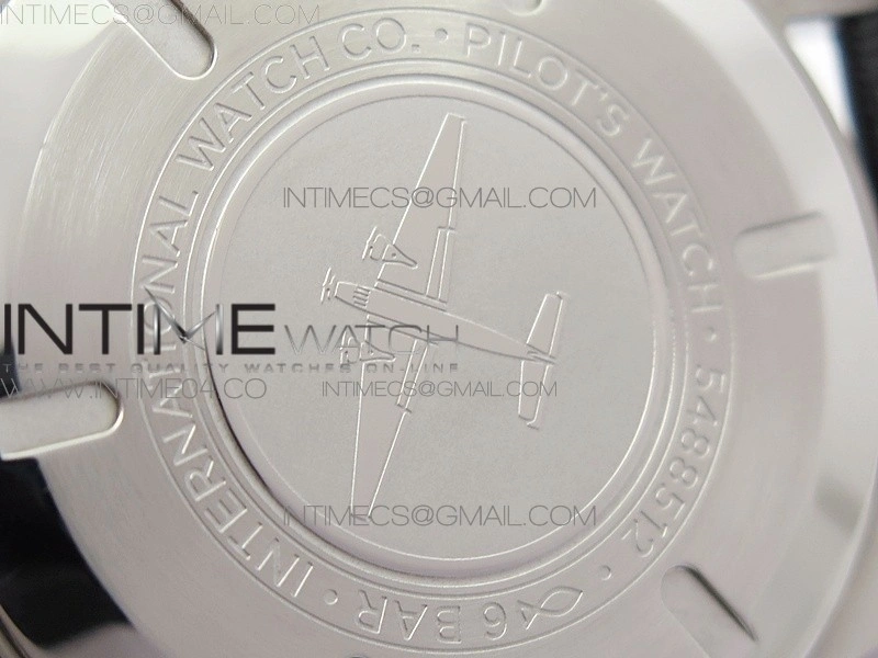 Mark XVIII IW327001 SS M+F 1:1 Best Edition Black Dial on Black Leather Strap A2892