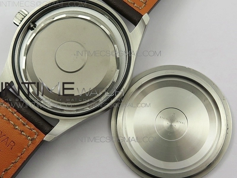 Mark XVIII IW327012 SS M+F 1:1 Best Edition White Dial on Black Leather Strap A2892