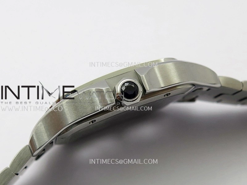 Santos de Cartier Skeleton SS MLF Skeleton Dial On SS SmartLink Bracelet Super Clone 9611MC