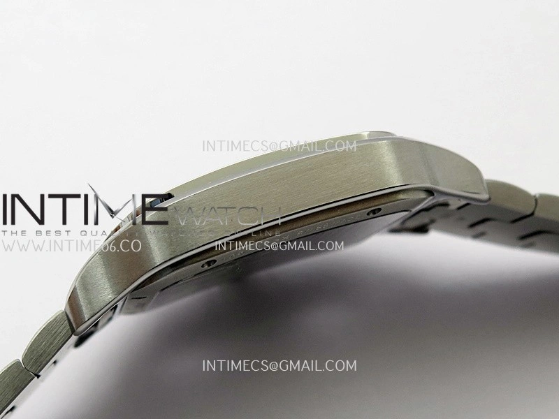Santos de Cartier Skeleton SS MLF Skeleton Dial On SS SmartLink Bracelet Super Clone 9611MC