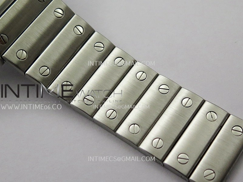 Santos de Cartier Skeleton SS MLF Skeleton Dial On SS SmartLink Bracelet Super Clone 9611MC