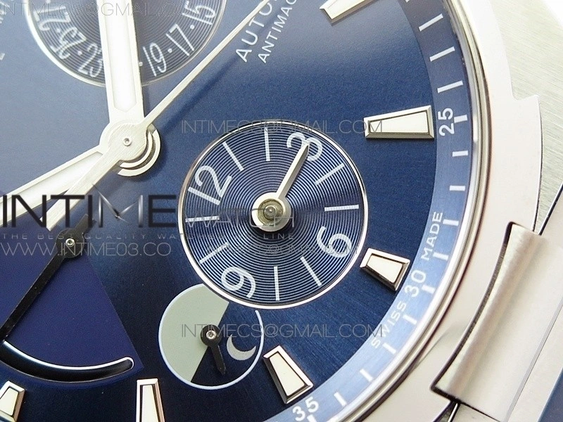 Overseas Dual Time Power Reserve TWA Best Edition Blue Dial on Blue Rubber Strap A1222