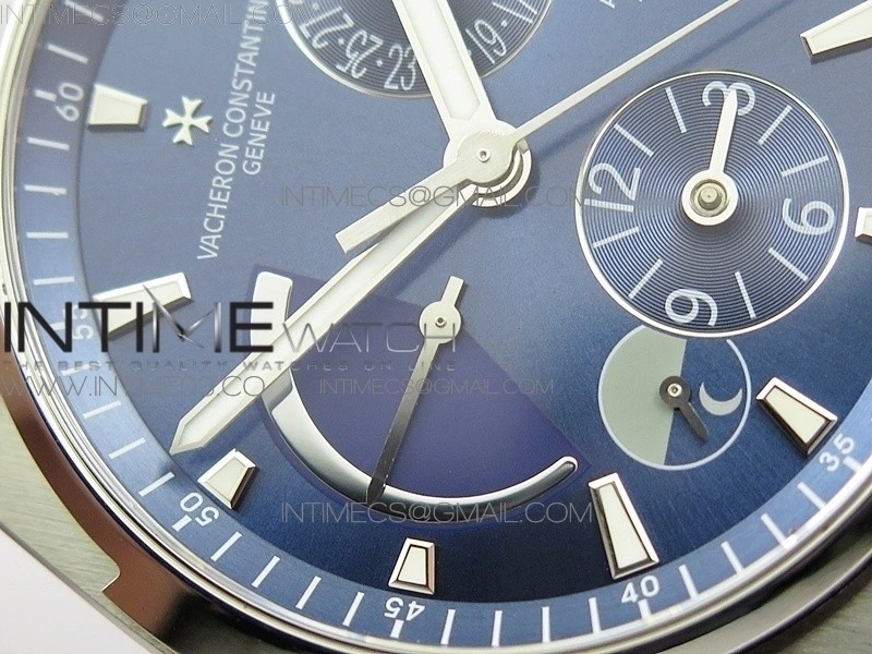 Overseas Dual Time Power Reserve TWA Best Edition Blue Dial on Blue Rubber Strap A1222