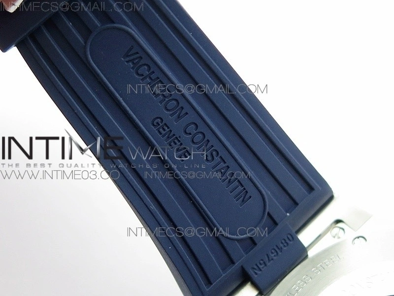 Overseas Dual Time Power Reserve TWA Best Edition Blue Dial on Blue Rubber Strap A1222