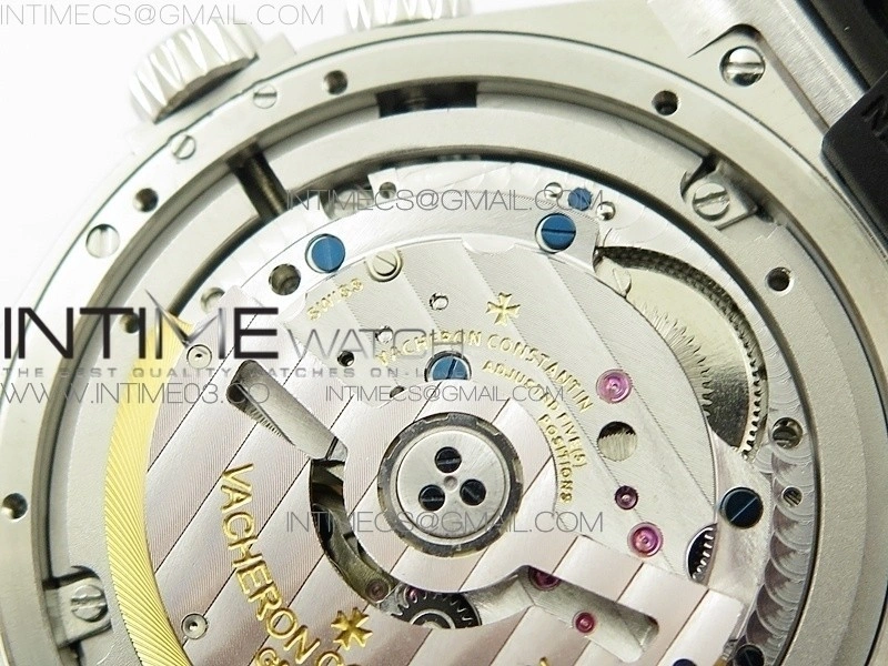 Overseas Dual Time Power Reserve TWA Best Edition Blue Dial on Blue Rubber Strap A1222