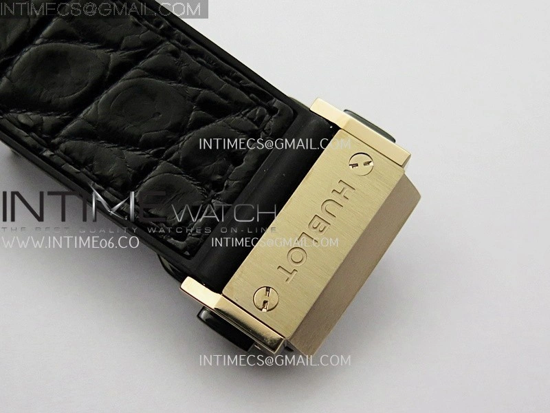 Classic Fusion 42mm Ceramic RG JJZF 1:1 Best Edition Black Dial On Black Gummy Strap