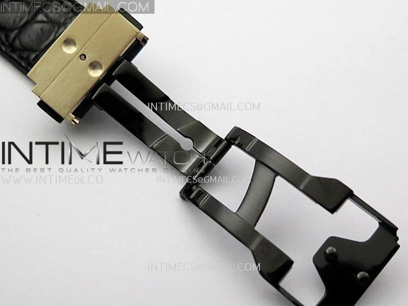Classic Fusion 42mm Ceramic RG JJZF 1:1 Best Edition Black Dial On Black Gummy Strap