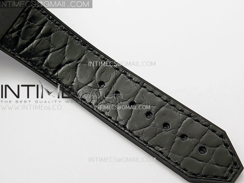 Classic Fusion 42mm Ceramic RG JJZF 1:1 Best Edition Black Dial On Black Gummy Strap