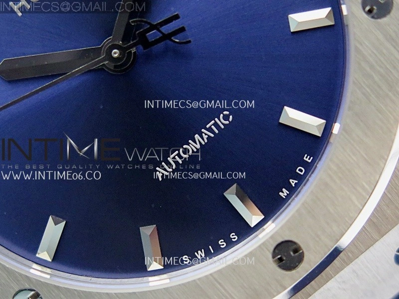 Classic Fusion 42mm Titanium JJZF 1:1 V2 Best Edition Blue Dial On Blue Gummy Strap