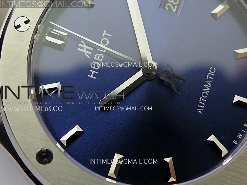 Classic Fusion 42mm Titanium JJZF 1:1 V2 Best Edition Blue Dial On Blue Gummy Strap