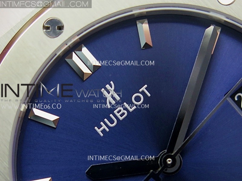 Classic Fusion 42mm Titanium JJZF 1:1 V2 Best Edition Blue Dial On Blue Gummy Strap
