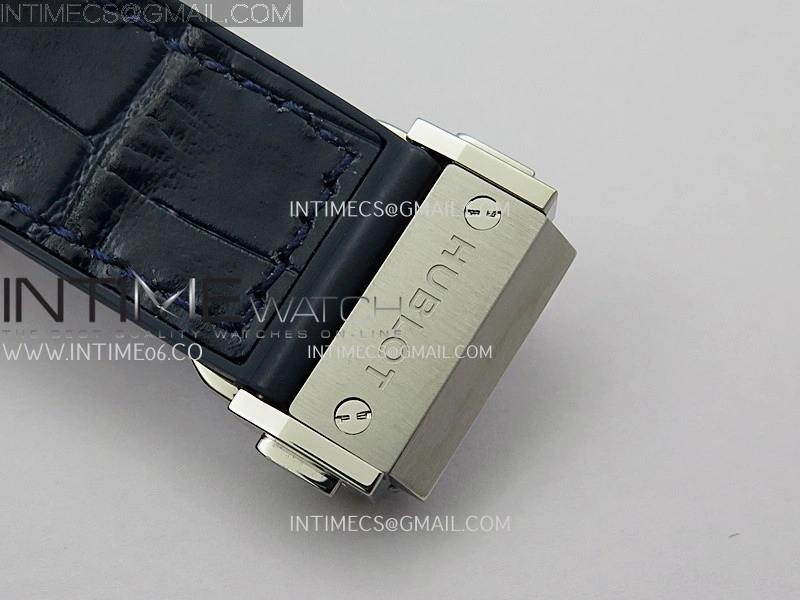 Classic Fusion 42mm Titanium JJZF 1:1 V2 Best Edition Blue Dial On Blue Gummy Strap