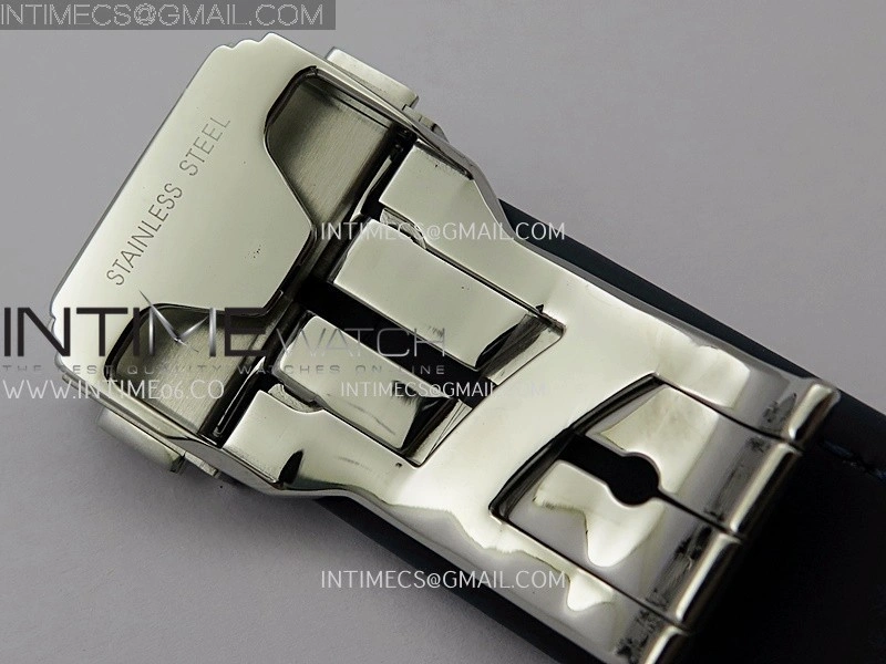 Classic Fusion 42mm Titanium JJZF 1:1 V2 Best Edition Blue Dial On Blue Gummy Strap
