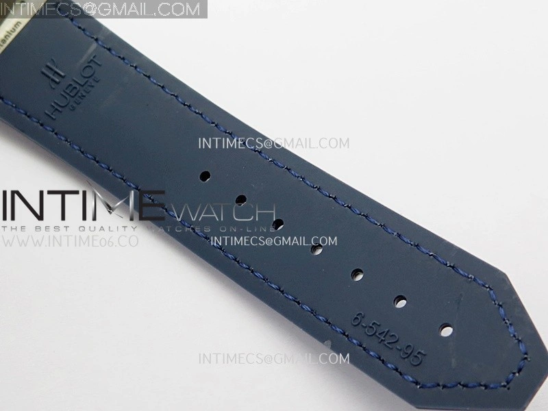 Classic Fusion 42mm Titanium JJZF 1:1 V2 Best Edition Blue Dial On Blue Gummy Strap