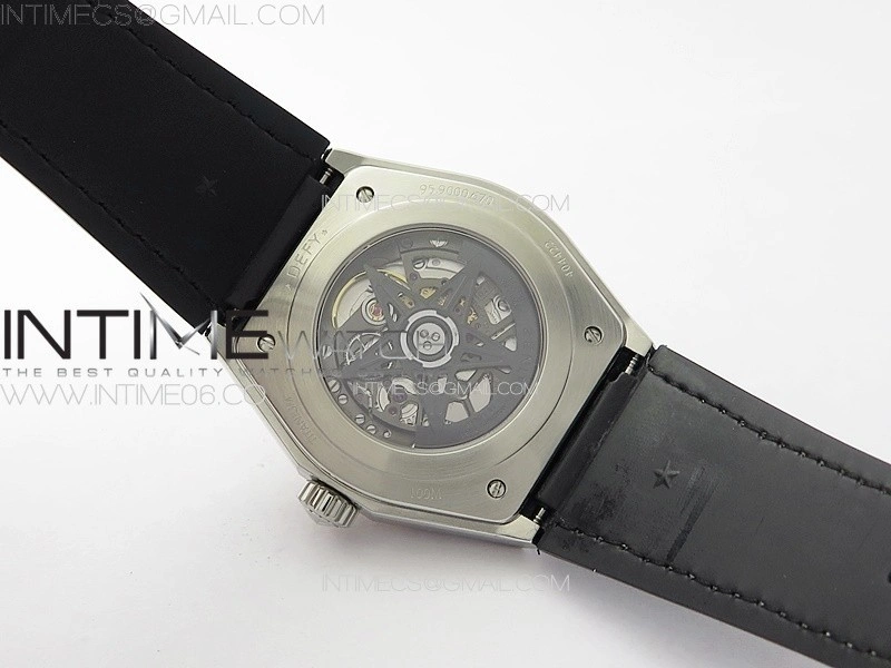 Defy Classic LF 1:1 Best Edition RG Bezel Skeleton RG Dial on Brown Gummy Strap A2892 V2