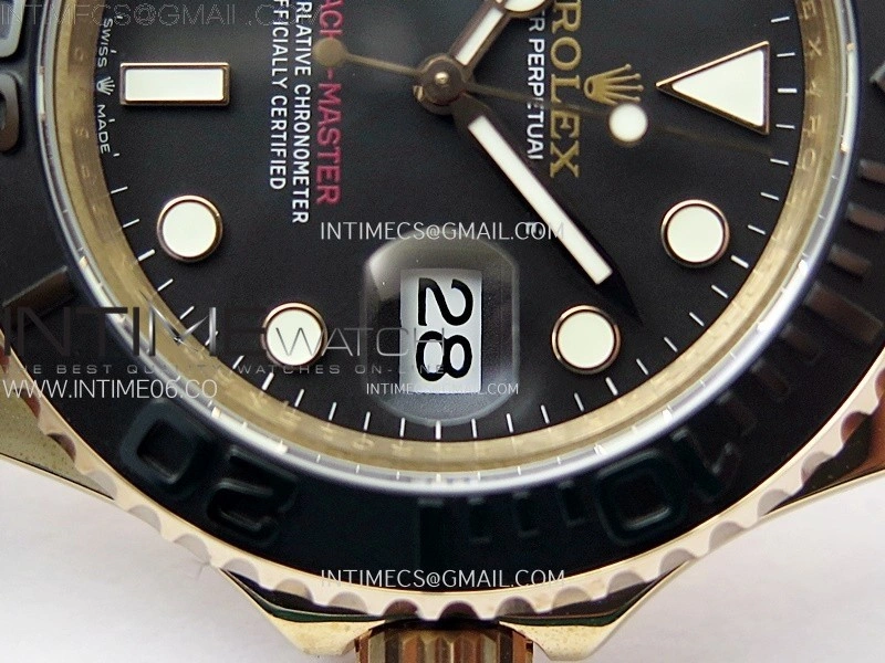 Yacht-Master 126655 BP 1:1 Best Edition Black Ceramic Bezel on Black Rubber Strap VR3235
