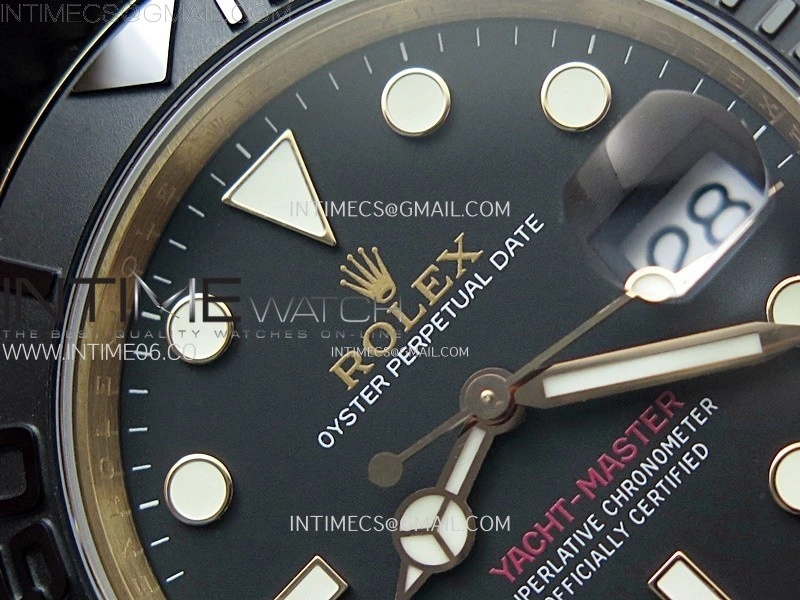 Yacht-Master 126655 BP 1:1 Best Edition Black Ceramic Bezel on Black Rubber Strap VR3235