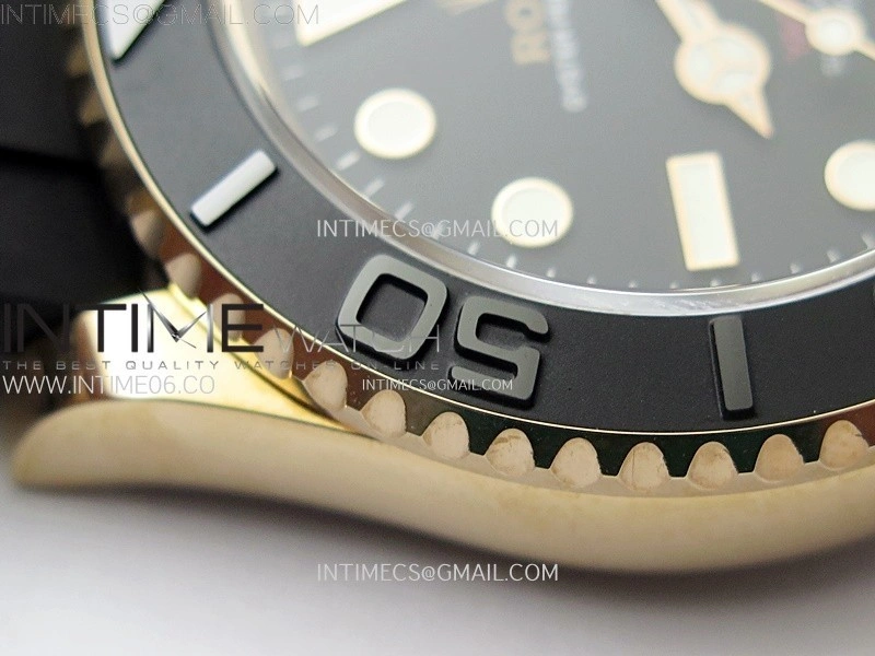 Yacht-Master 126655 BP 1:1 Best Edition Black Ceramic Bezel on Black Rubber Strap VR3235