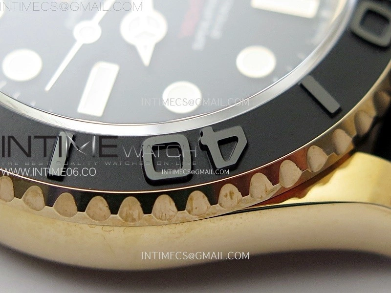 Yacht-Master 126655 BP 1:1 Best Edition Black Ceramic Bezel on Black Rubber Strap VR3235