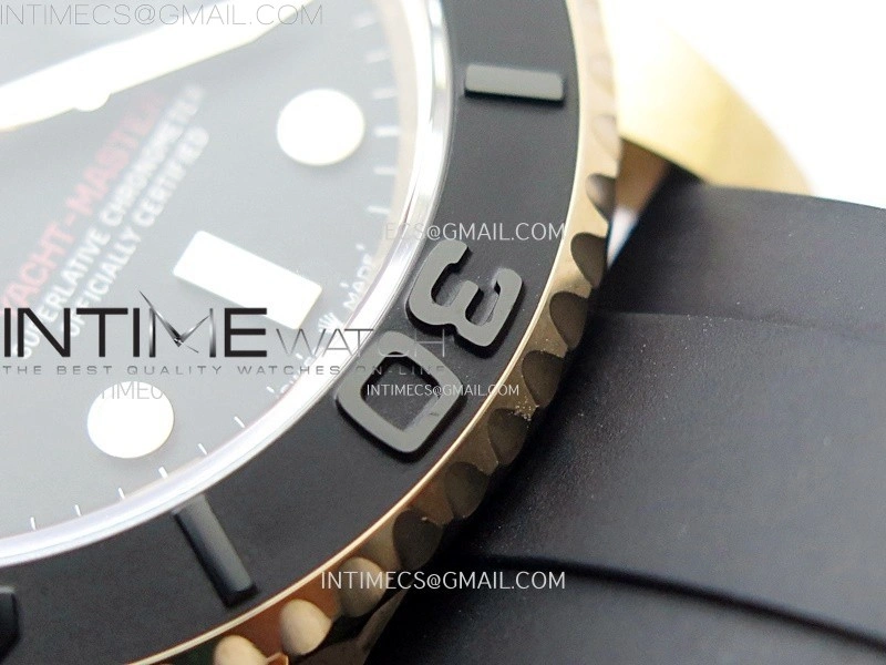 Yacht-Master 126655 BP 1:1 Best Edition Black Ceramic Bezel on Black Rubber Strap VR3235