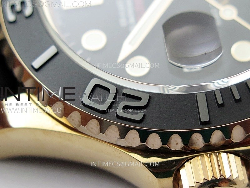 Yacht-Master 126655 BP 1:1 Best Edition Black Ceramic Bezel on Black Rubber Strap VR3235