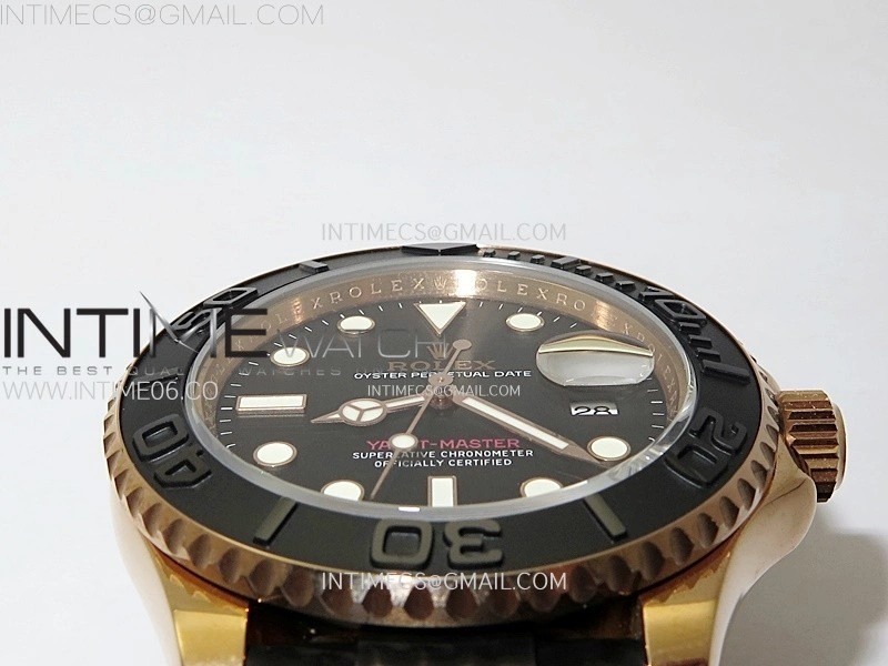 Yacht-Master 126655 BP 1:1 Best Edition Black Ceramic Bezel on Black Rubber Strap VR3235