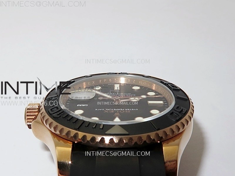 Yacht-Master 126655 BP 1:1 Best Edition Black Ceramic Bezel on Black Rubber Strap VR3235