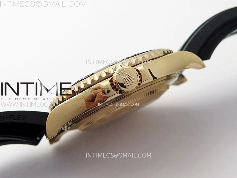 Yacht-Master 126655 BP 1:1 Best Edition Black Ceramic Bezel on Black Rubber Strap VR3235