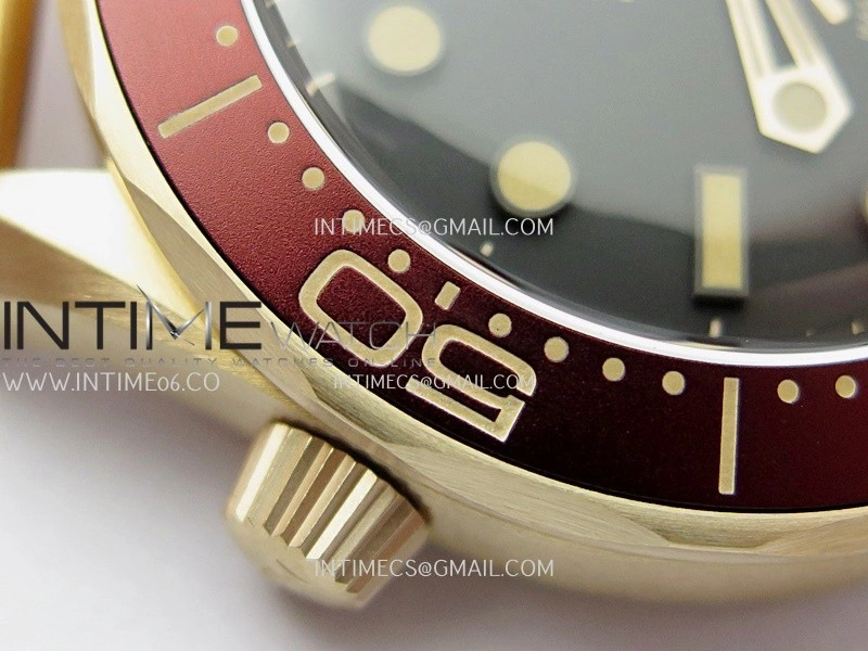 Seamaster 300M Diver Rose Gold VSF 1:1 Best Edition Black Dial on Mesh Bracelet A8806
