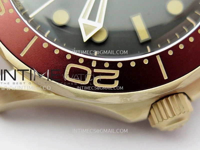 Seamaster 300M Diver Rose Gold VSF 1:1 Best Edition Black Dial on Mesh Bracelet A8806
