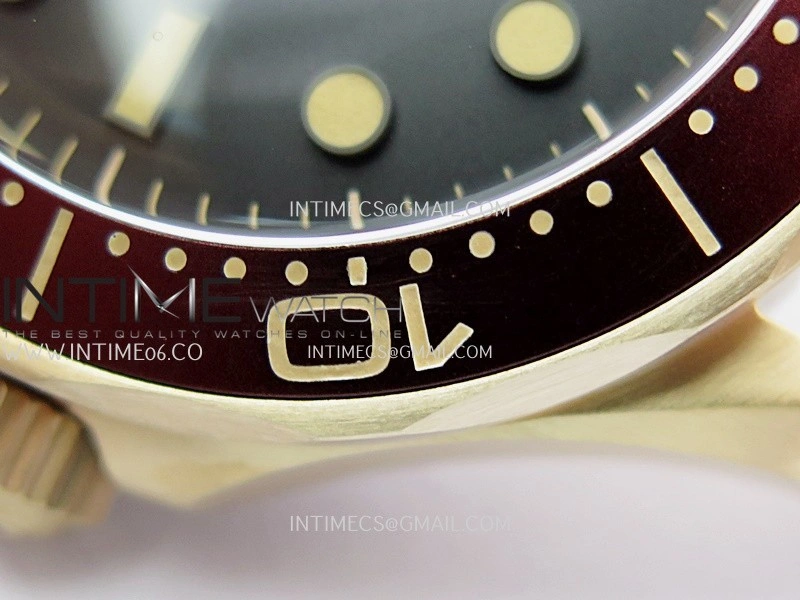 Seamaster 300M Diver Rose Gold VSF 1:1 Best Edition Black Dial on Mesh Bracelet A8806