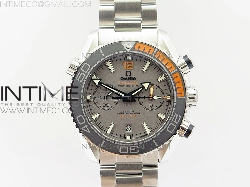 Planet Ocean Master Chronometer Chrono SS V2 OM 1:1 Best Edition Gray Dial on SS Bracelet A9900
