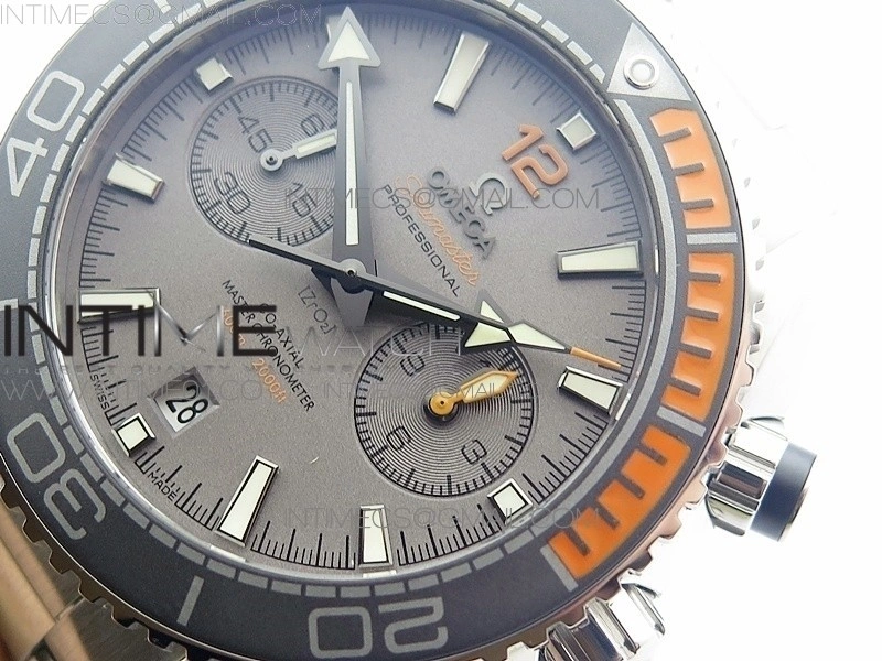 Planet Ocean Master Chronometer Chrono SS V2 OM 1:1 Best Edition Gray Dial on SS Bracelet A9900