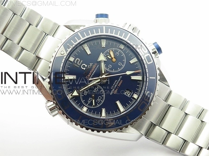 Planet Ocean Master Chronometer Chrono V2 SS OM 1:1 Best Edition Blue Dial on SS Bracelet A9900