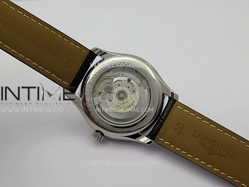 Master Day Date SS VSF 1:1 Best Edition White Textured Dial On Leather Strap A2836