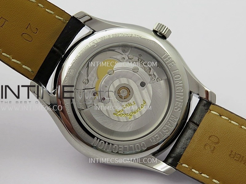 Master Day Date SS VSF 1:1 Best Edition White Textured Dial On Leather Strap A2836