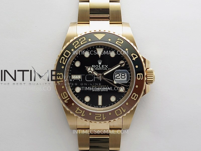 GMT Master II 126715 CHNR RG ARF 1:1 Best Edition Black Dial On RG Bracelet DD3285 CHS