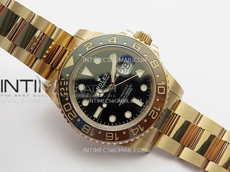 GMT Master II 126715 CHNR RG ARF 1:1 Best Edition Black Dial On RG Bracelet DD3285 CHS