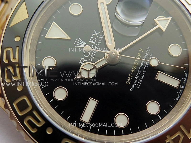 GMT Master II 126715 CHNR RG ARF 1:1 Best Edition Black Dial On RG Bracelet DD3285 CHS